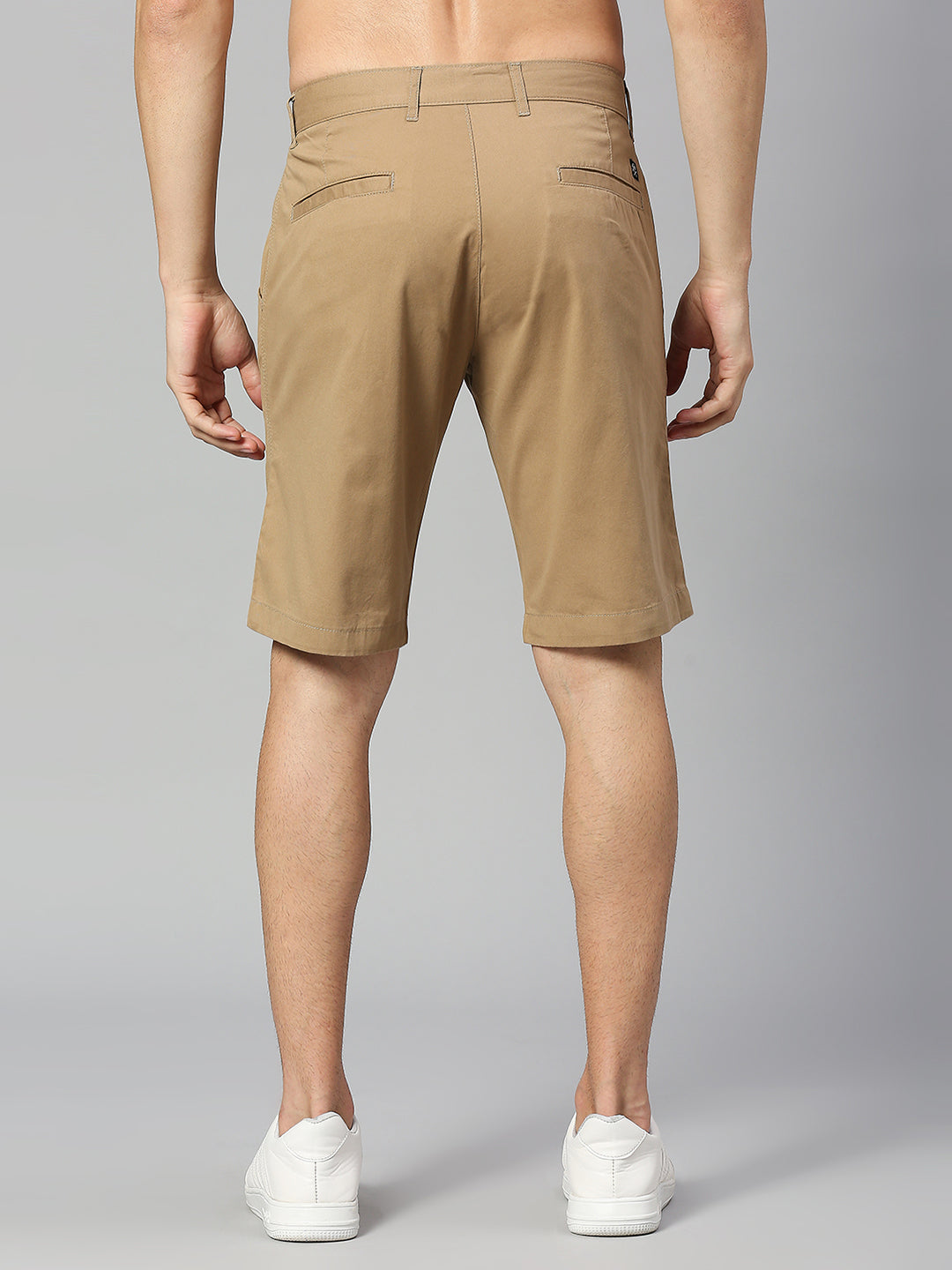 Thomas Scott Men Brown Slim Fit Mid-Rise 100% Cotton Solid Woven Shorts