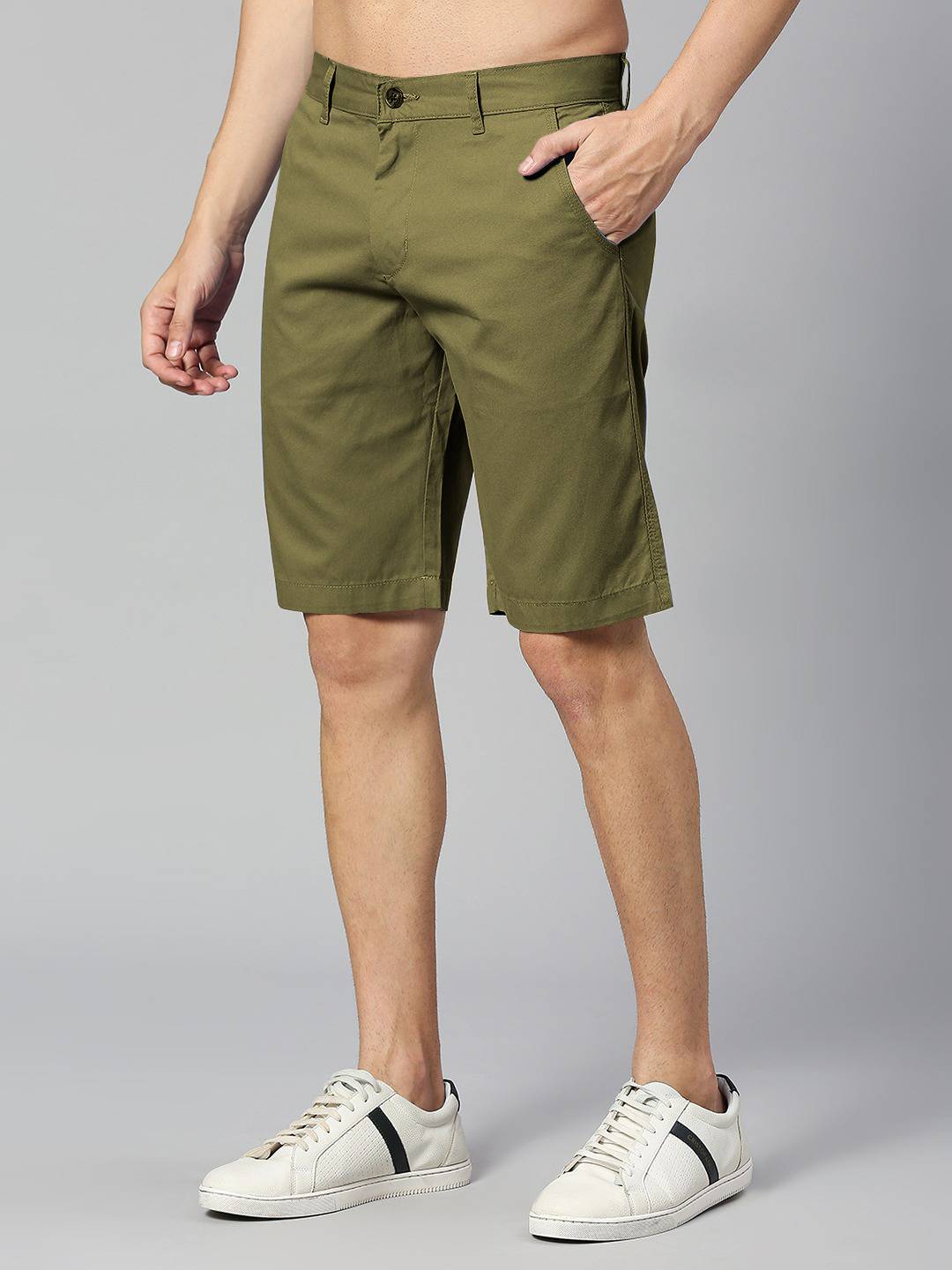 Thomas Scott Men Mid-Rise Pure Cotton Slim Fit Shorts
