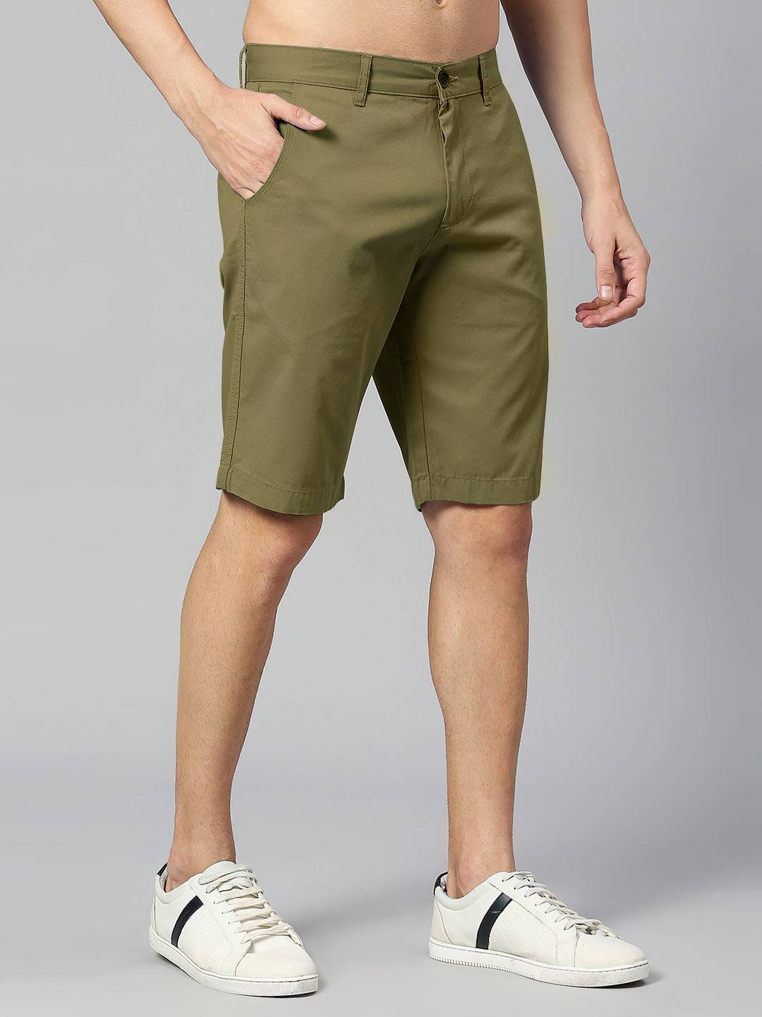 Thomas Scott Men Mid-Rise Pure Cotton Slim Fit Shorts