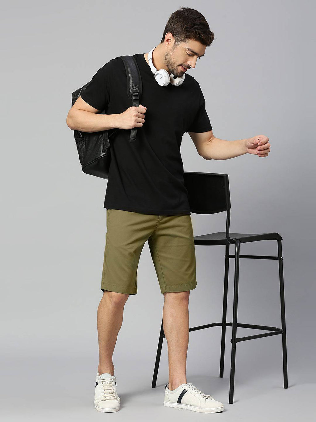 Thomas Scott Men Mid-Rise Pure Cotton Slim Fit Shorts