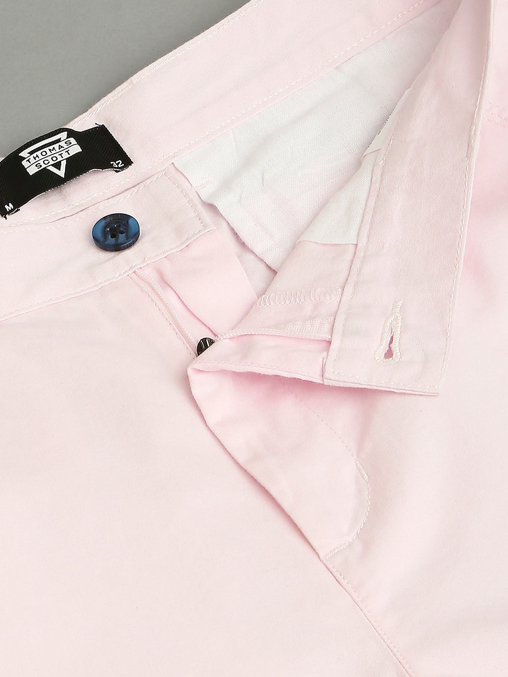 Thomas Scott Men Medium Pink Slim Fit Mid-Rise 100% Cotton Solid Woven Shorts