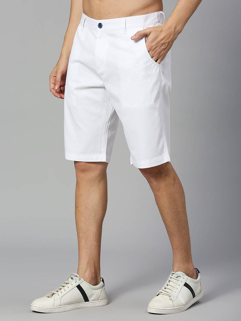 Thomas Scott Men Mid Rise Pure Cotton Slim Fit Chino Shorts