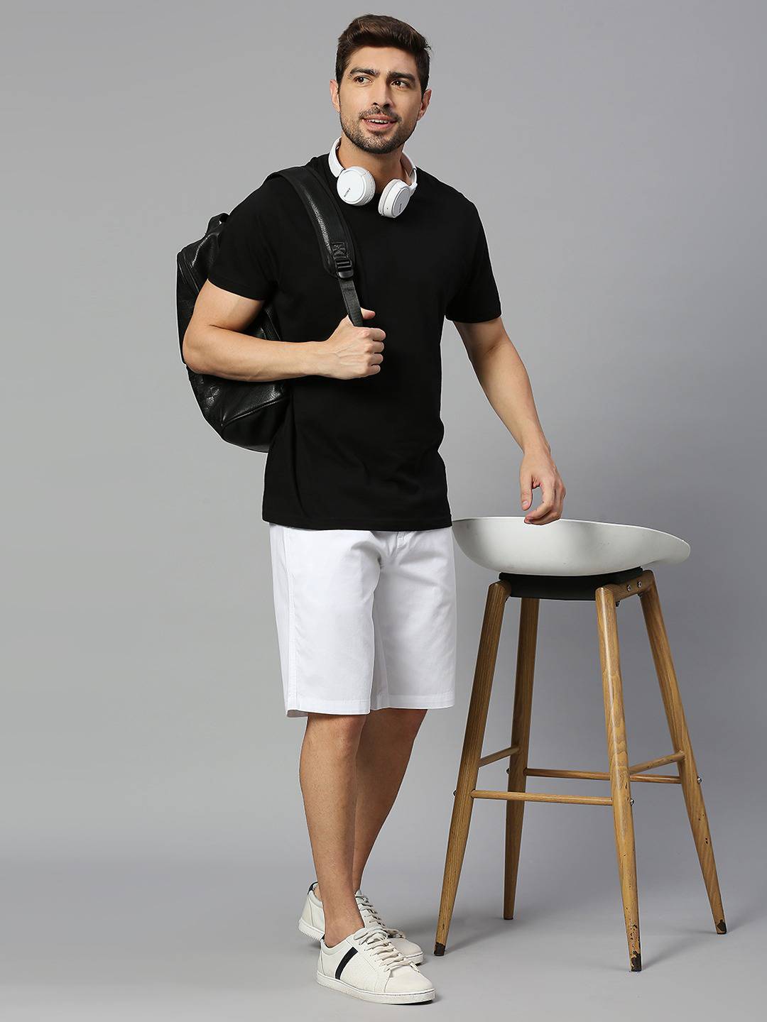 Thomas Scott Men Mid Rise Pure Cotton Slim Fit Chino Shorts