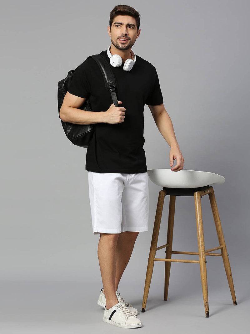 Thomas Scott Men Mid Rise Pure Cotton Slim Fit Chino Shorts