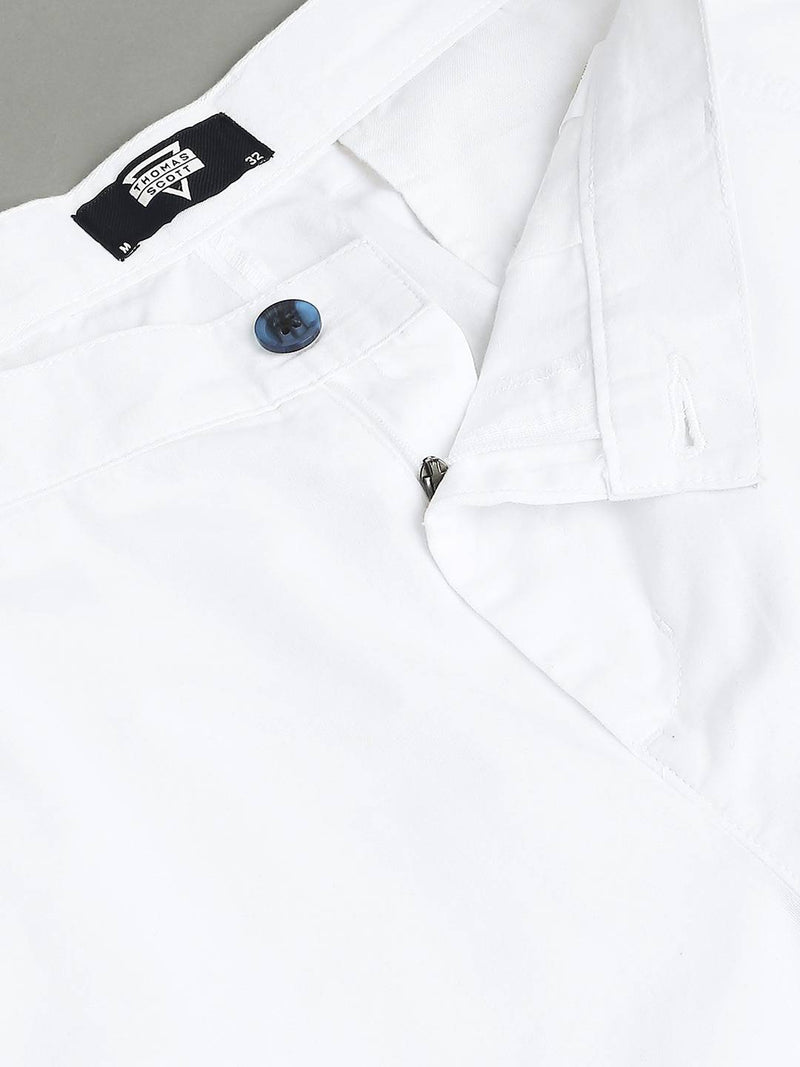 Thomas Scott Men Mid Rise Pure Cotton Slim Fit Chino Shorts