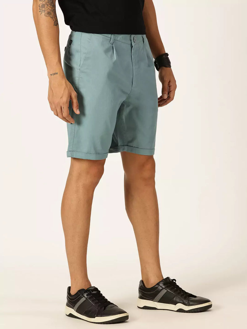 Thomas Scott Men Mid-Rise Cotton Casual Shorts
