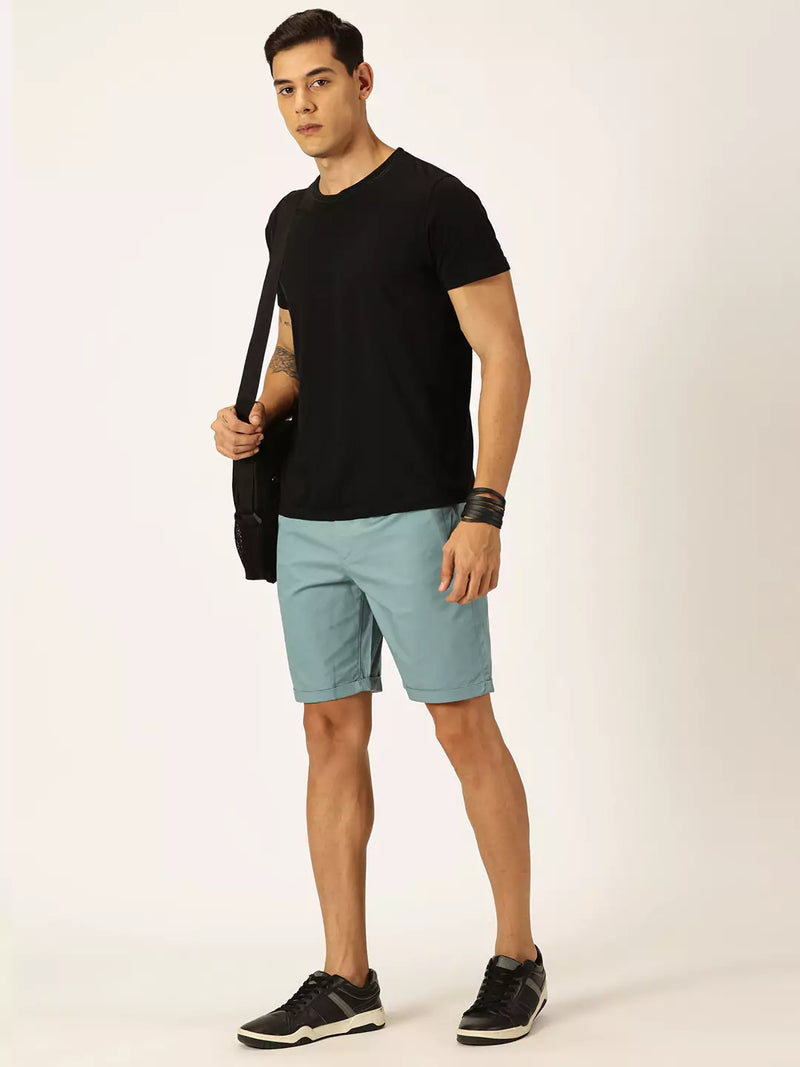 Thomas Scott Men Mid-Rise Cotton Casual Shorts