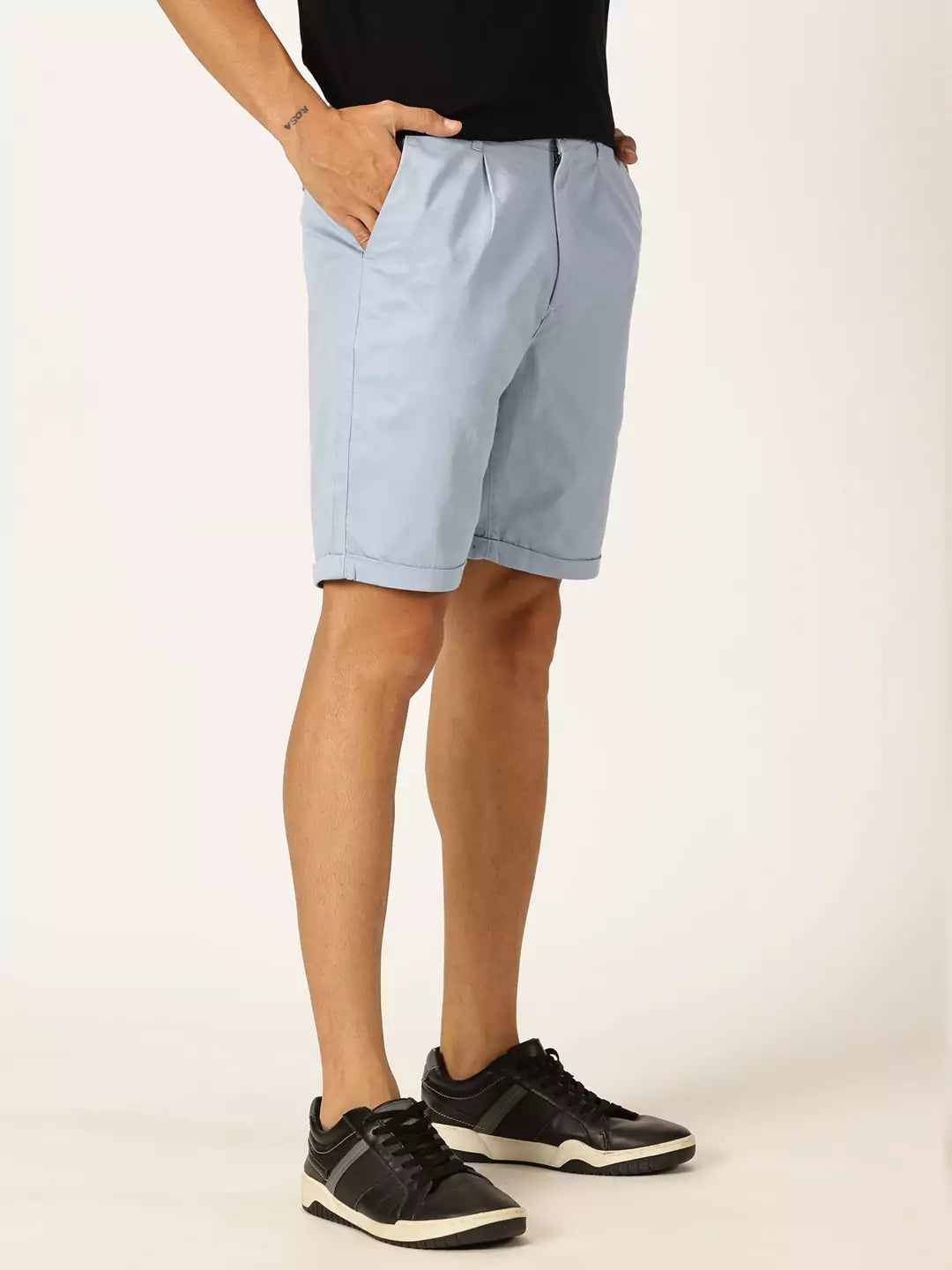 Thomas Scott Men Mid-Rise Pure Cotton Chino Shorts