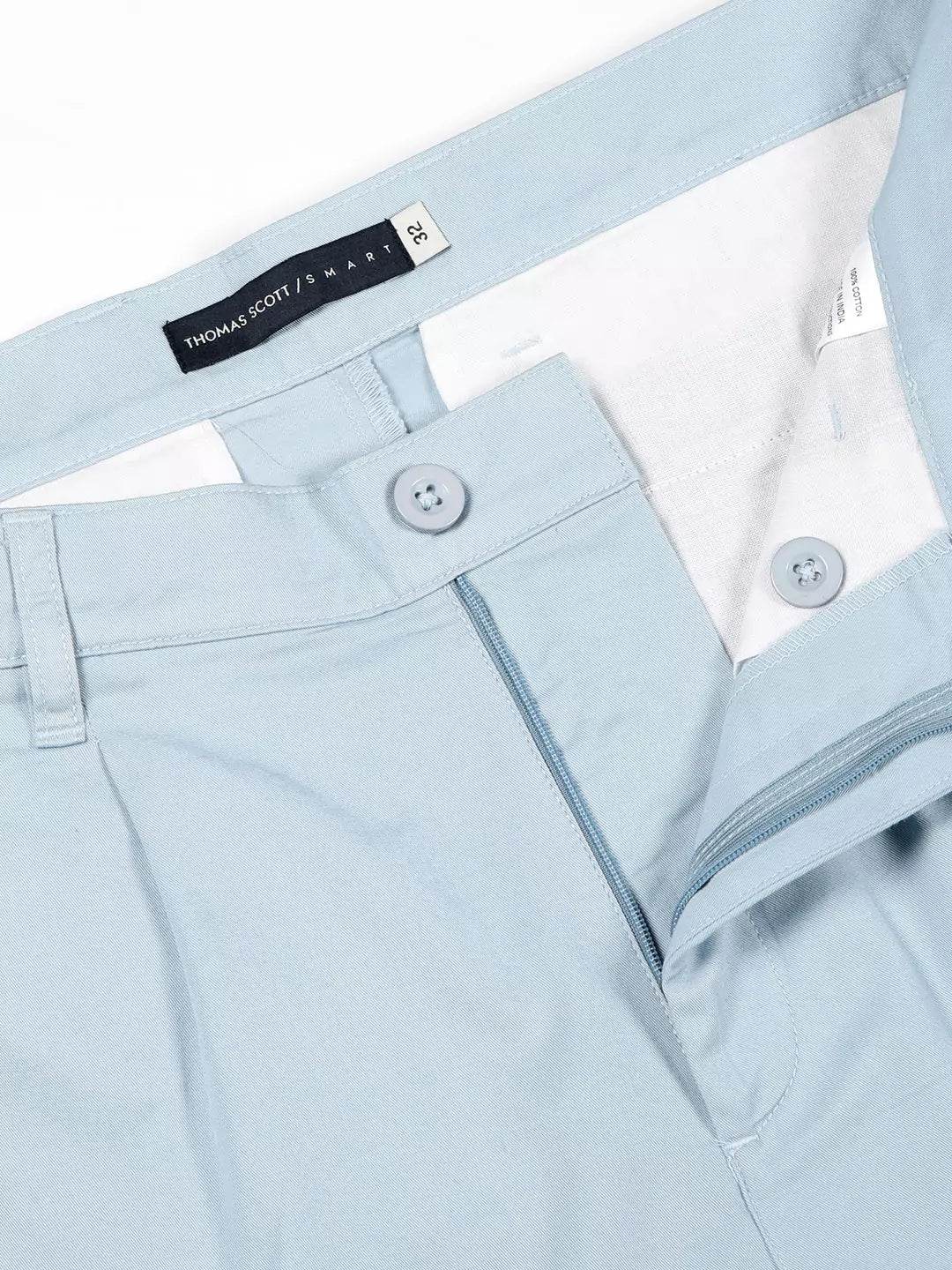 Thomas Scott Men Mid-Rise Pure Cotton Chino Shorts