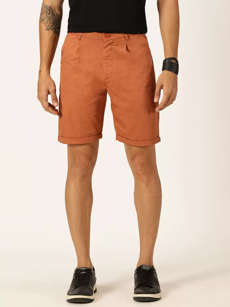 Thomas Scott Men Mid-Rise Pure Cotton Chino Shorts
