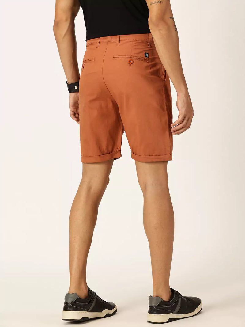 Thomas Scott Men Mid-Rise Pure Cotton Chino Shorts