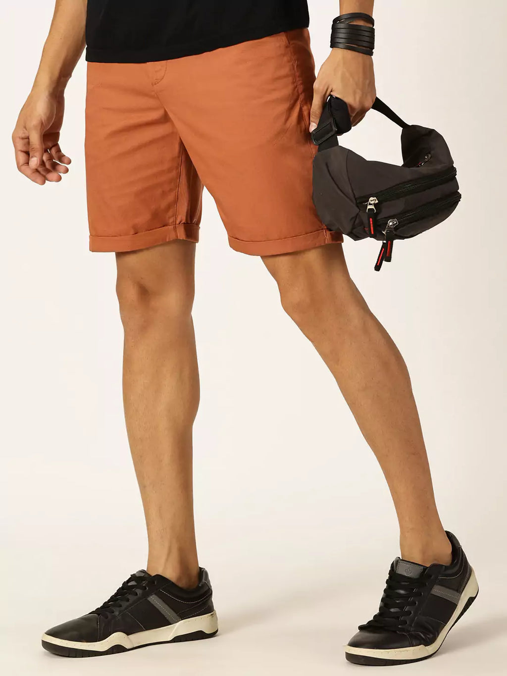 Thomas Scott Men Mid-Rise Pure Cotton Chino Shorts
