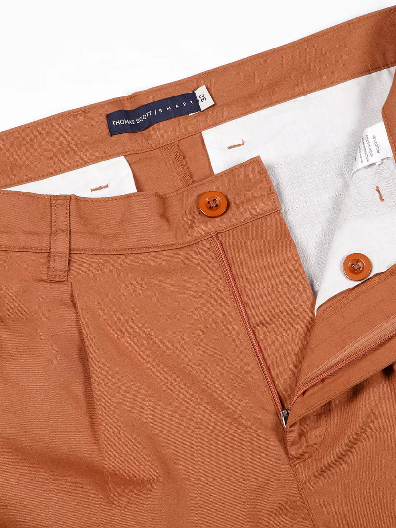 Thomas Scott Men Mid-Rise Pure Cotton Chino Shorts