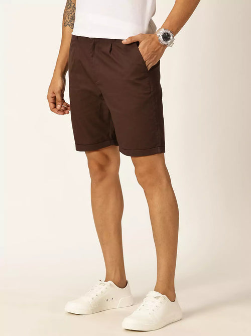 Thomas Scott Men Mid-Rise Pure Cotton Chino Shorts