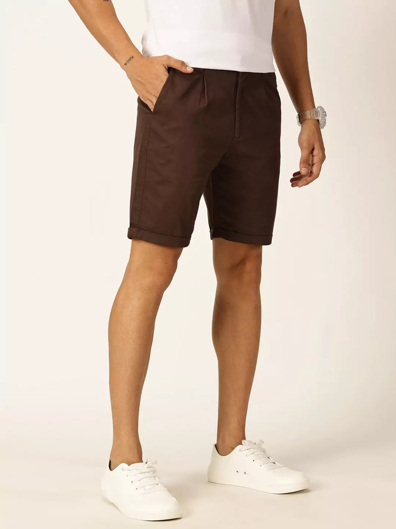 Thomas Scott Men Mid-Rise Pure Cotton Chino Shorts