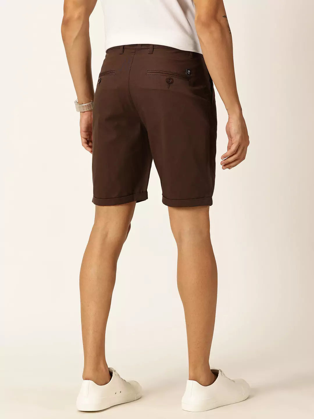 Thomas Scott Men Mid-Rise Pure Cotton Chino Shorts