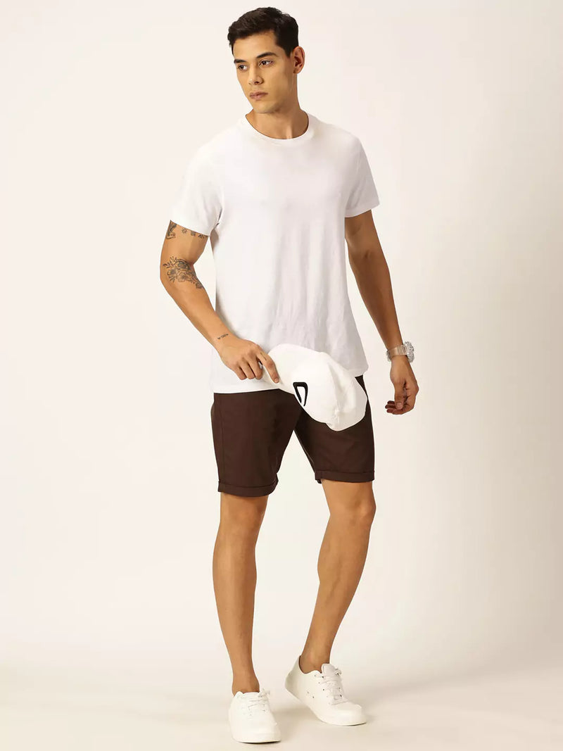 Thomas Scott Men Mid-Rise Pure Cotton Chino Shorts