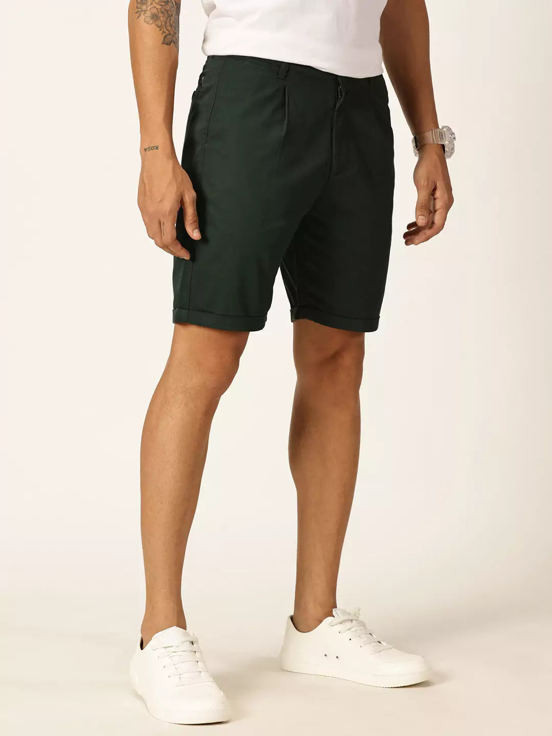 Thomas Scott Men Mid-Rise Pure Cotton Chino Shorts