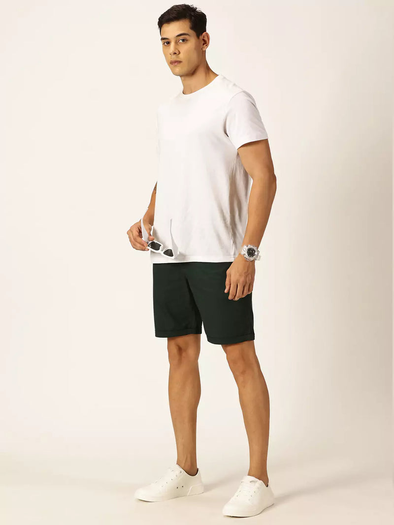 Thomas Scott Men Mid-Rise Pure Cotton Chino Shorts