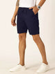 NavyMid-Rise Regular Fit Cotton Woven Chinos Shorts For Men