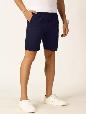 Thomas Scott Men Mid-Rise Cotton Casual Shorts