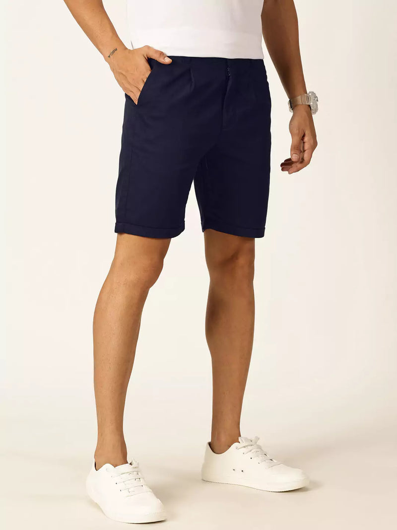 Thomas Scott Men Mid-Rise Cotton Casual Shorts