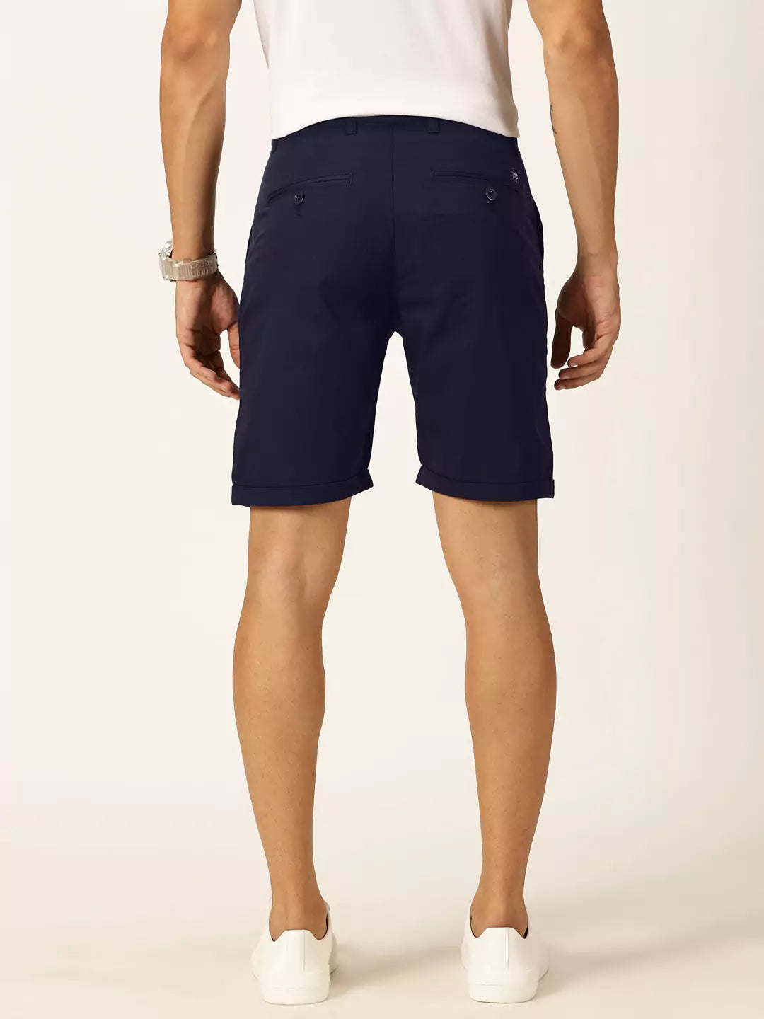 Thomas Scott Men Mid-Rise Cotton Casual Shorts