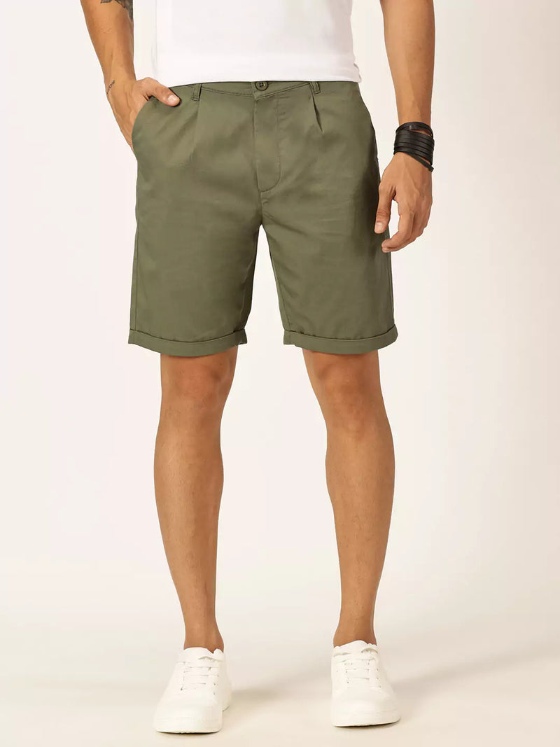 Thomas Scott Men Mid-Rise Pure Cotton Chino Shorts