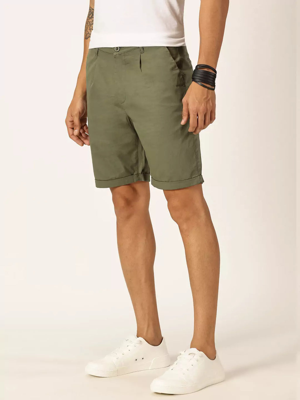 Thomas Scott Men Mid-Rise Pure Cotton Chino Shorts