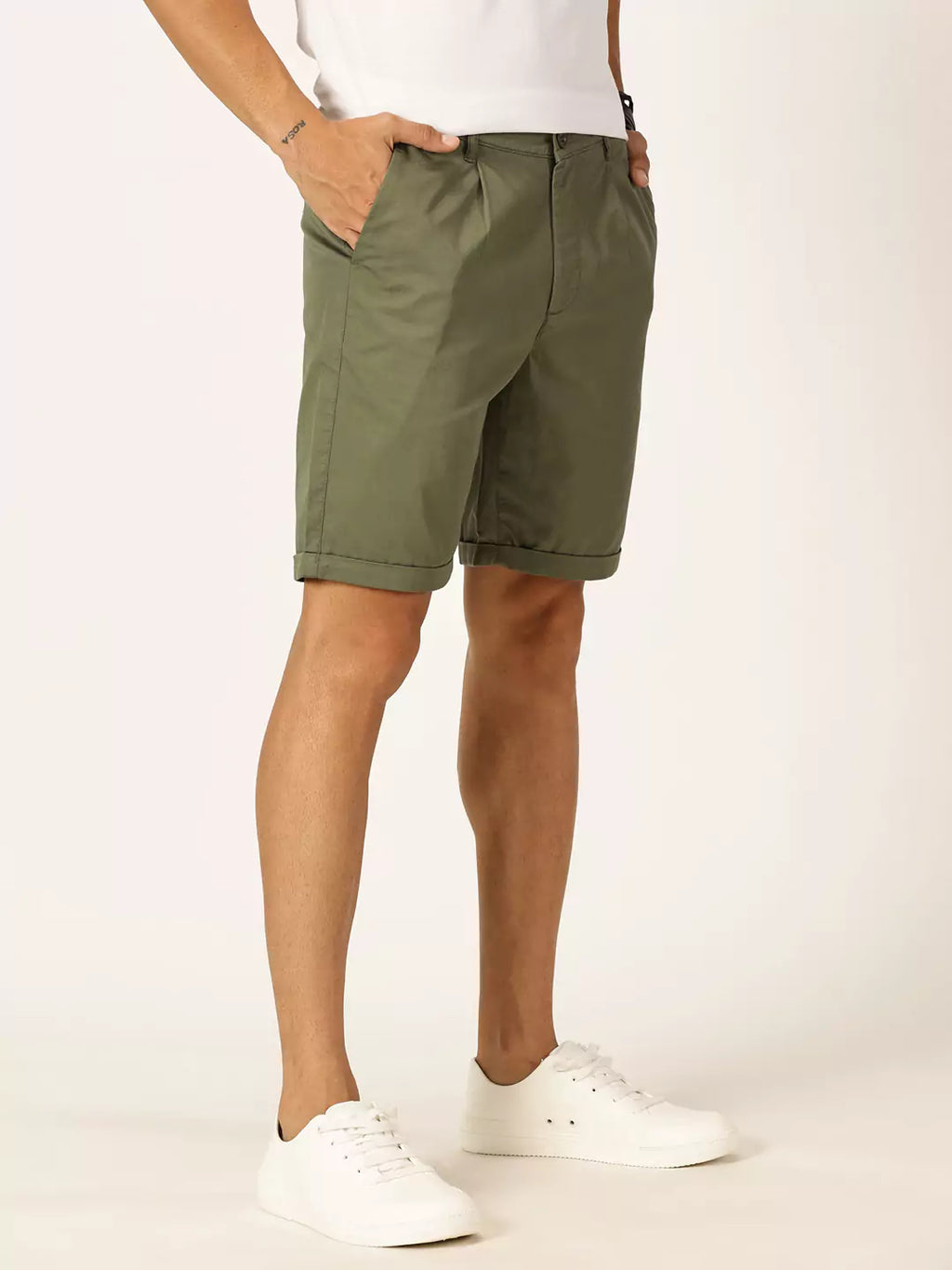 Thomas Scott Men Mid-Rise Pure Cotton Chino Shorts
