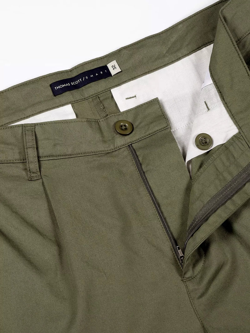 Thomas Scott Men Mid-Rise Pure Cotton Chino Shorts