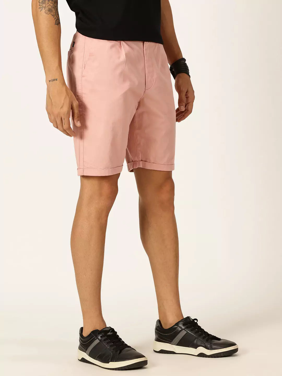 Thomas Scott Men Mid-Rise Cotton Casual Shorts