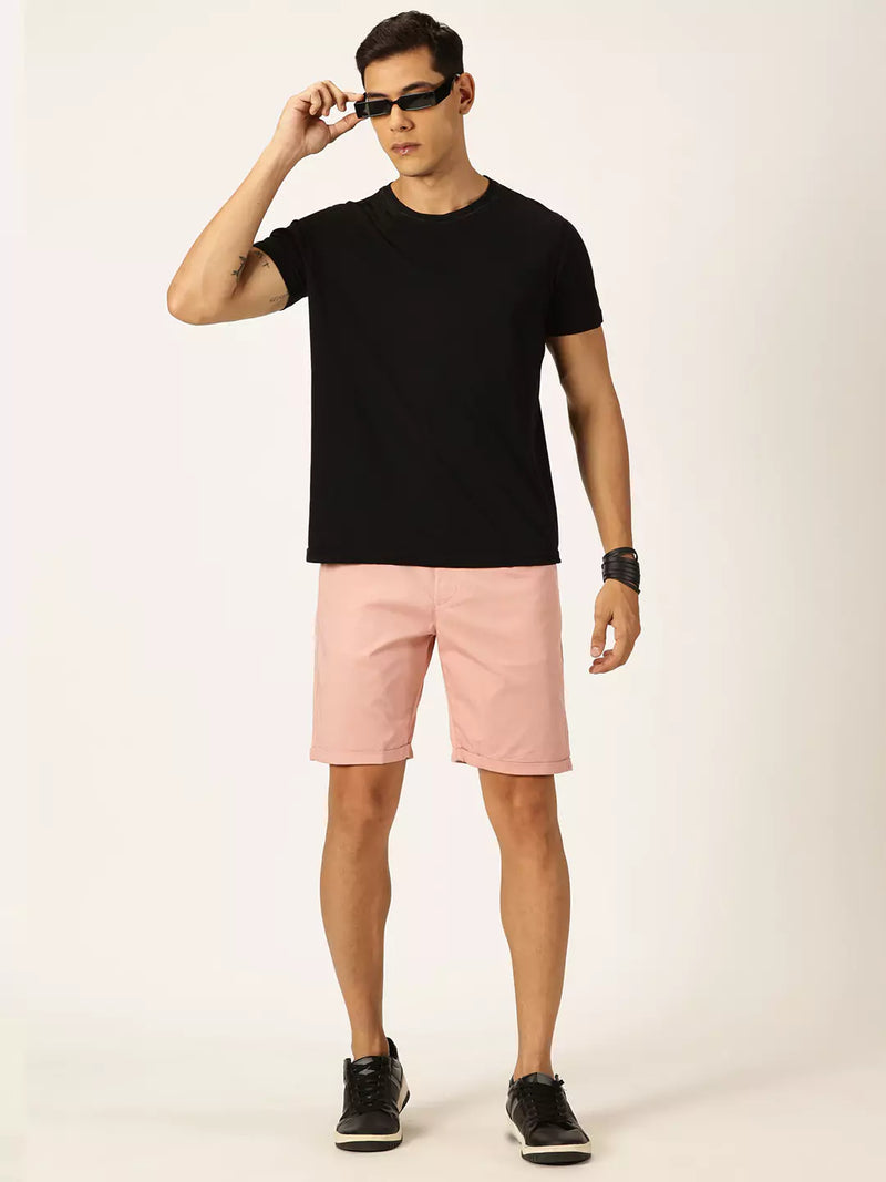 Thomas Scott Men Mid-Rise Cotton Casual Shorts