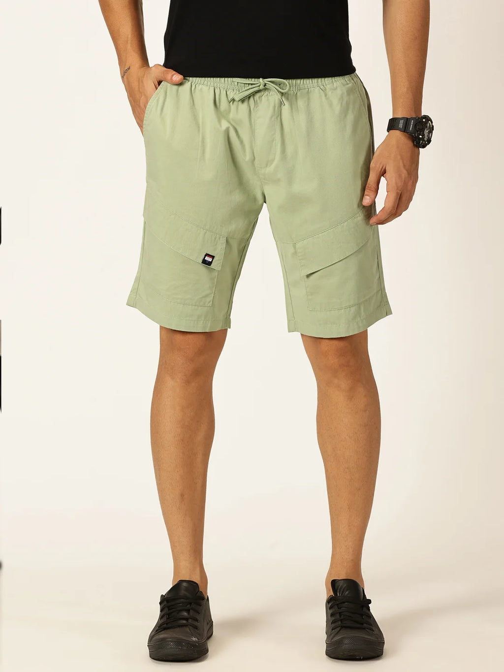Thomas Scott Men Mid-Rise Cotton Shorts