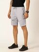 Grey Mid-Rise Pure Cotton Chino Shorts For Men