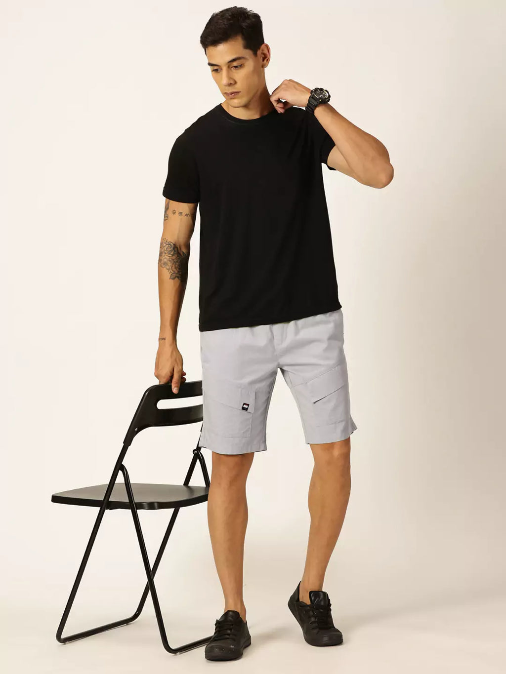 Thomas Scott Men Mid-Rise Cotton Shorts