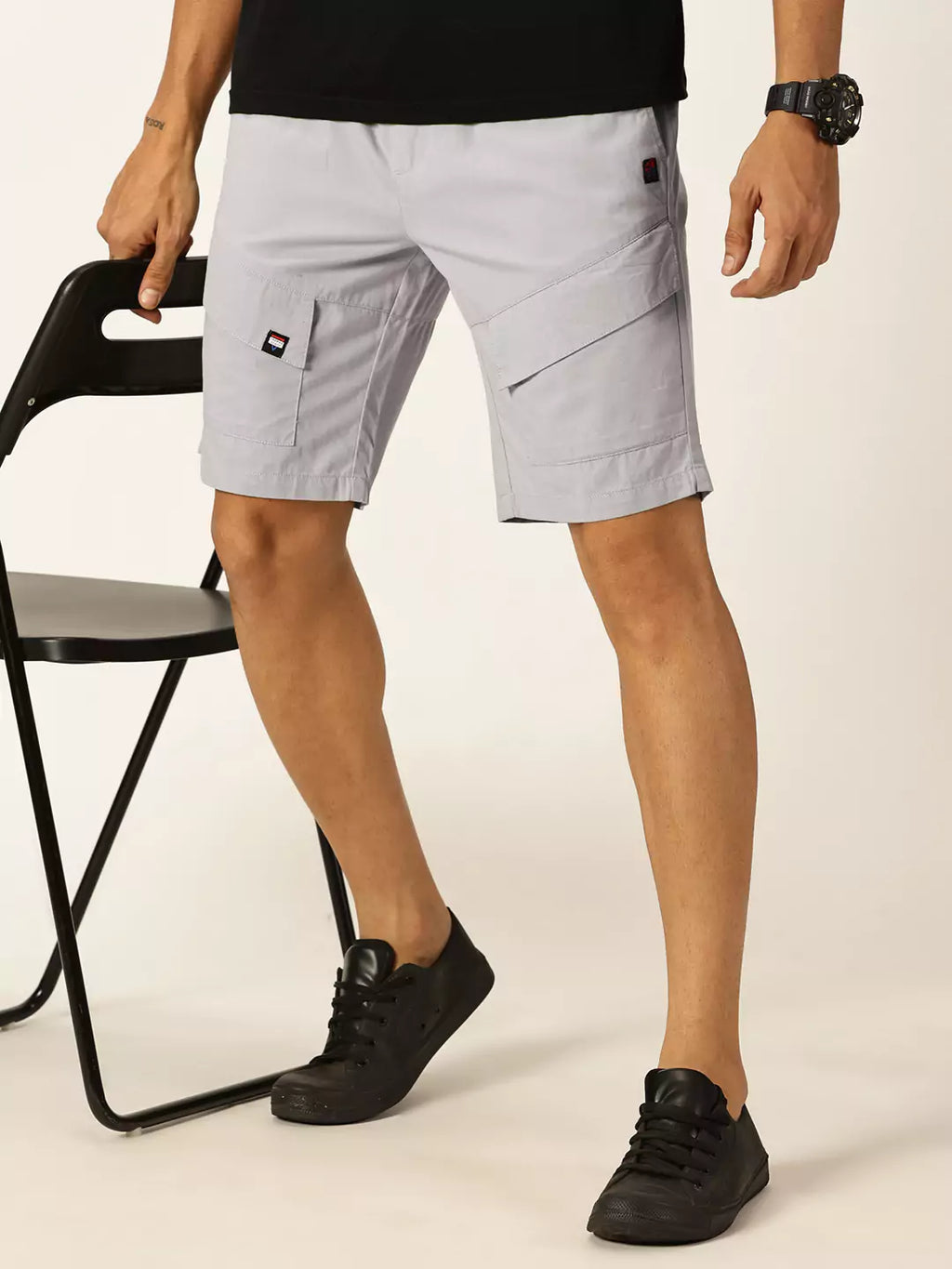 Thomas Scott Men Mid-Rise Cotton Shorts