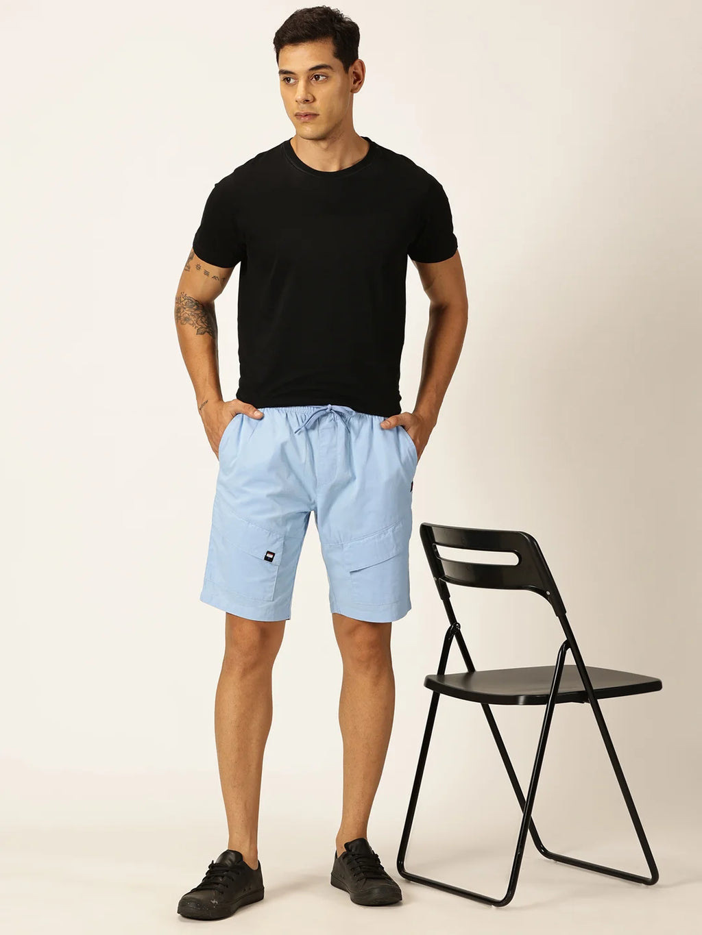 Thomas Scott Men Mid-Rise Pure Cotton Shorts