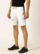 White Mid-Rise Pure Cotton Chino Shorts For Men
