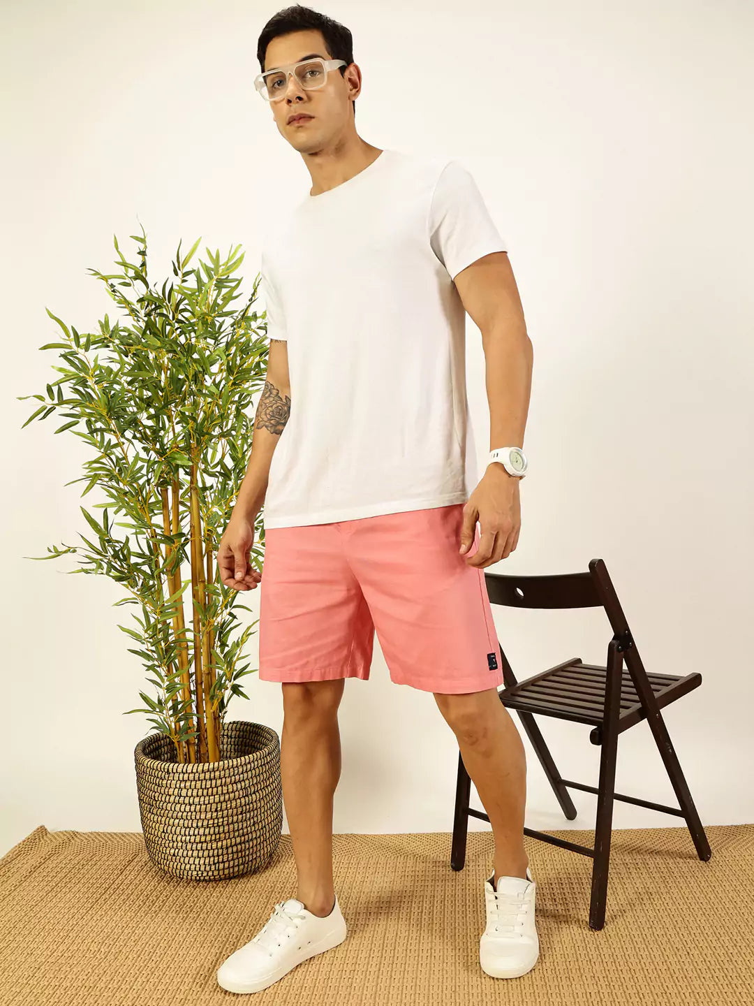 Thomas Scott Men Pure Cotton Mid-Rise Boxer Shorts