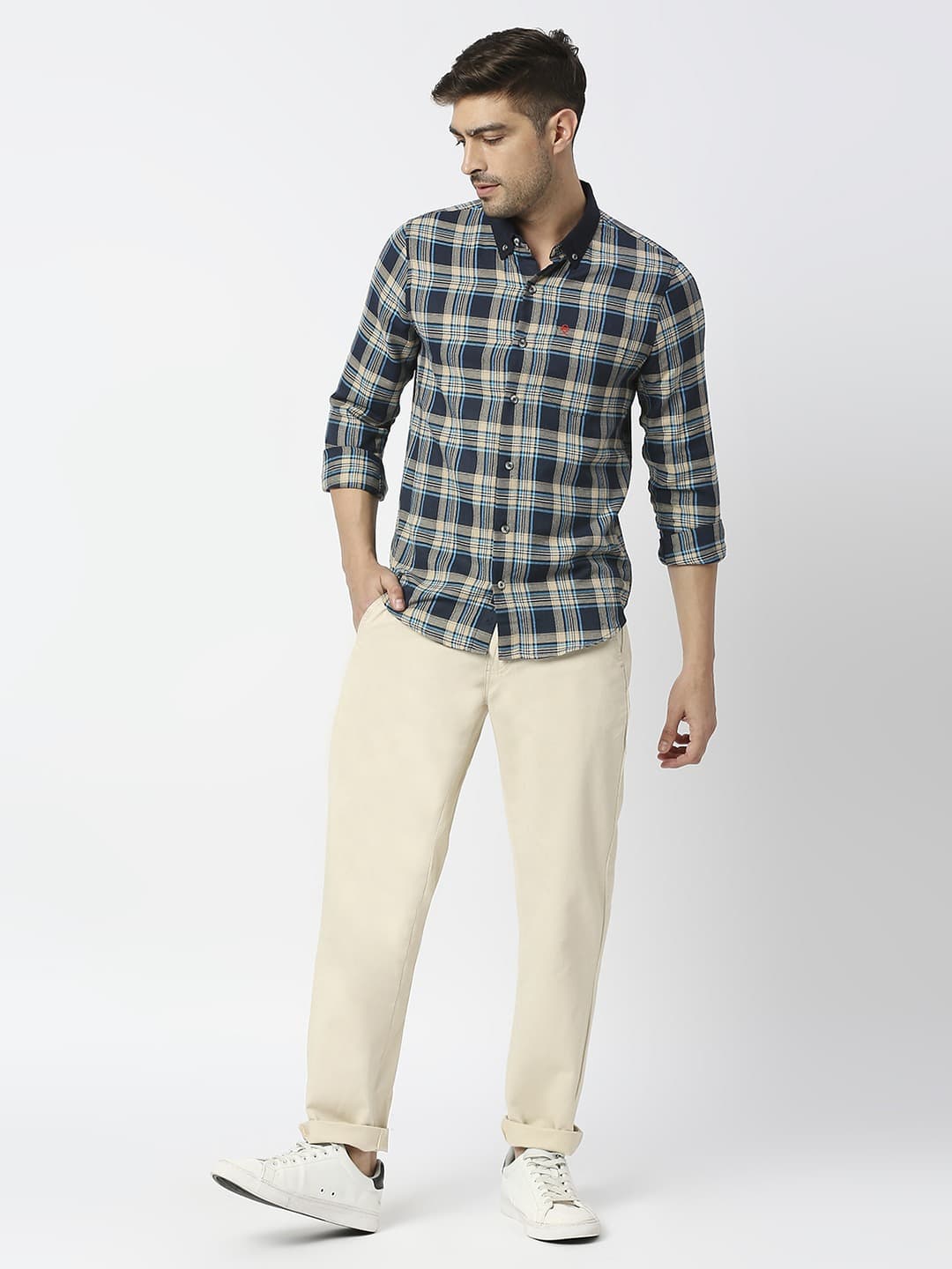 Thomas Scott Men Cricket Club Classic Easy Wash Regular Trousers