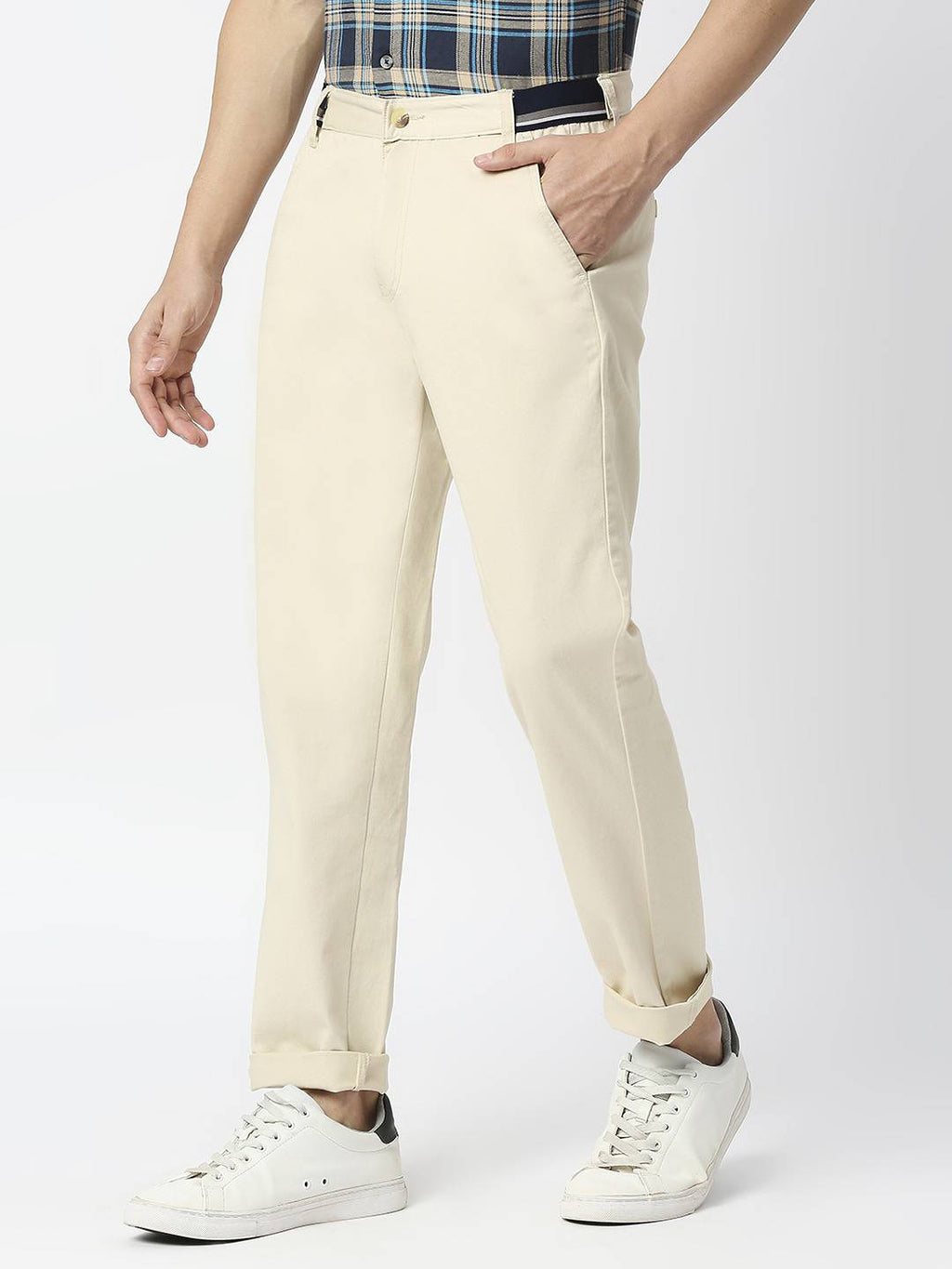 Thomas Scott Men Cricket Club Classic Easy Wash Regular Trousers