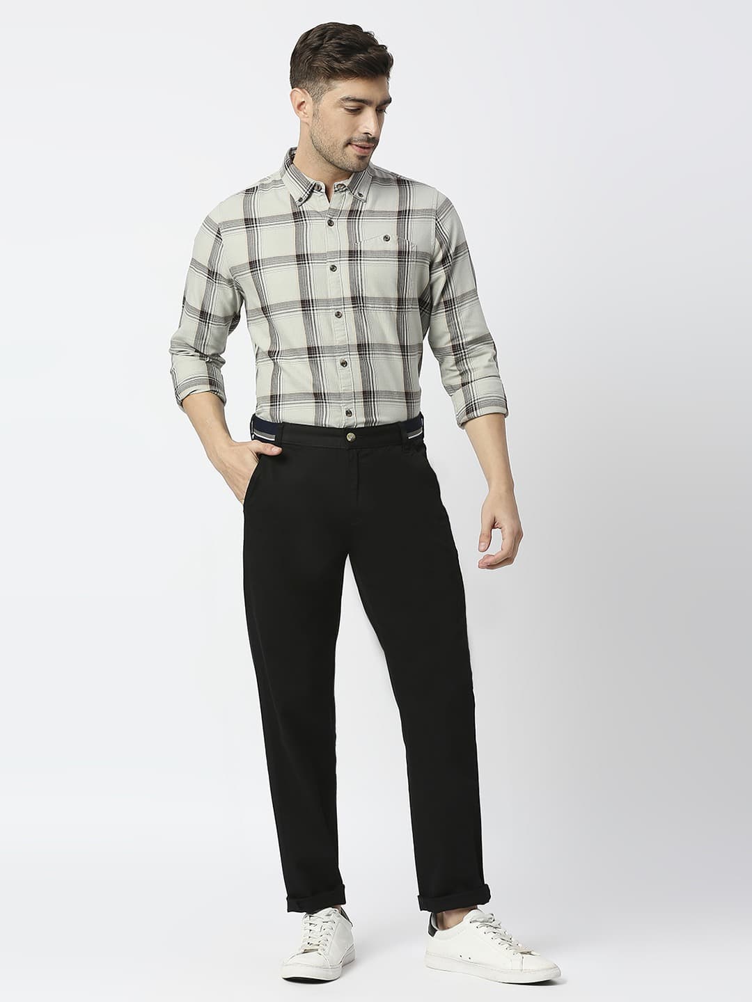 Thomas Scott Men Mid-Rise Classic Slim Fit Trousers