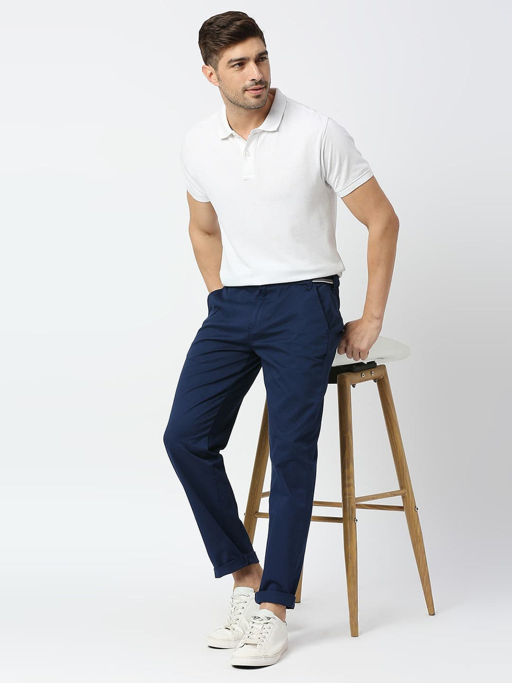 Thomas Scott Men Cricket Club Classic Easy Wash Regular Trousers