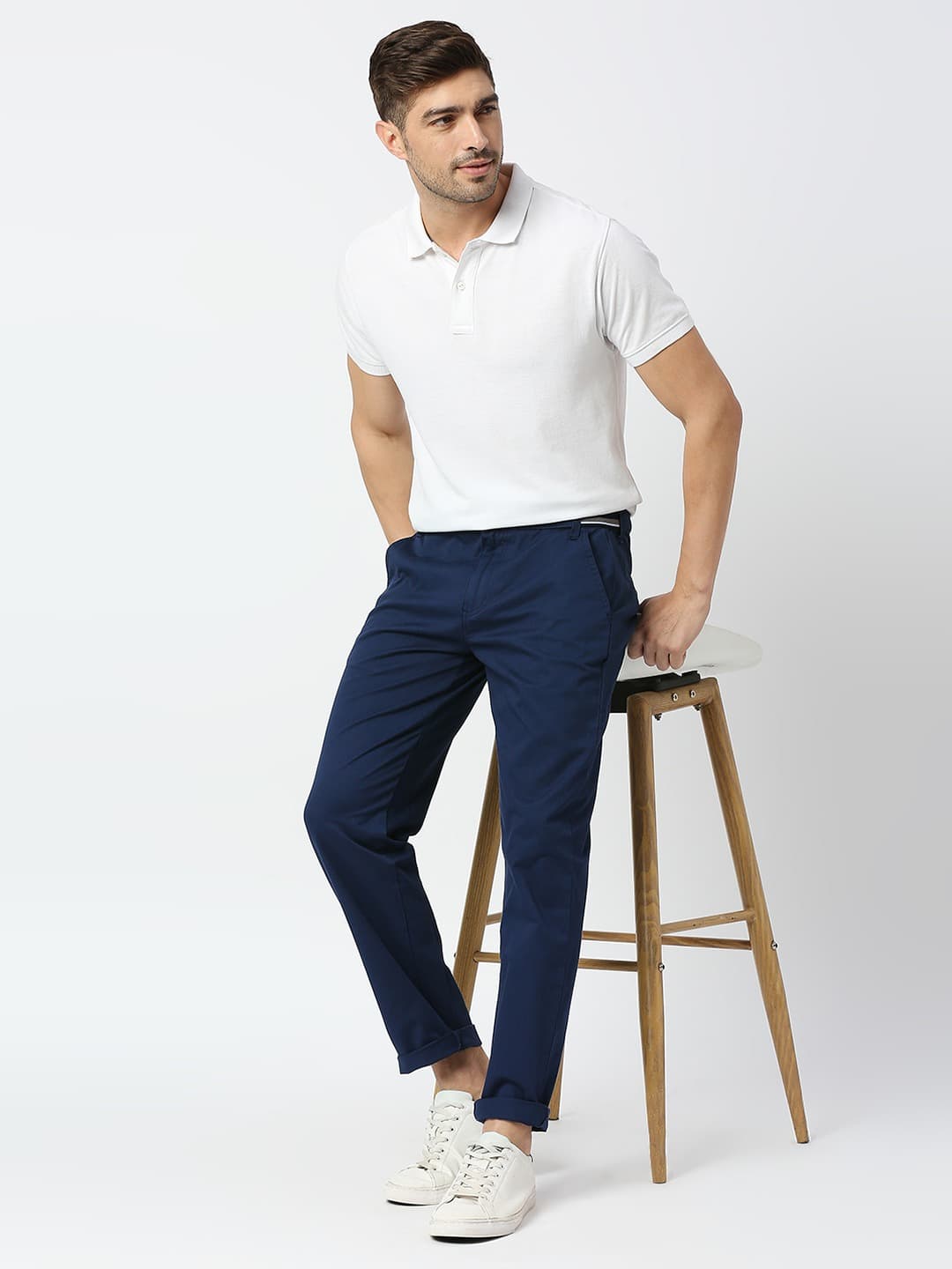 Thomas Scott Men Cricket Club Classic Easy Wash Regular Trousers