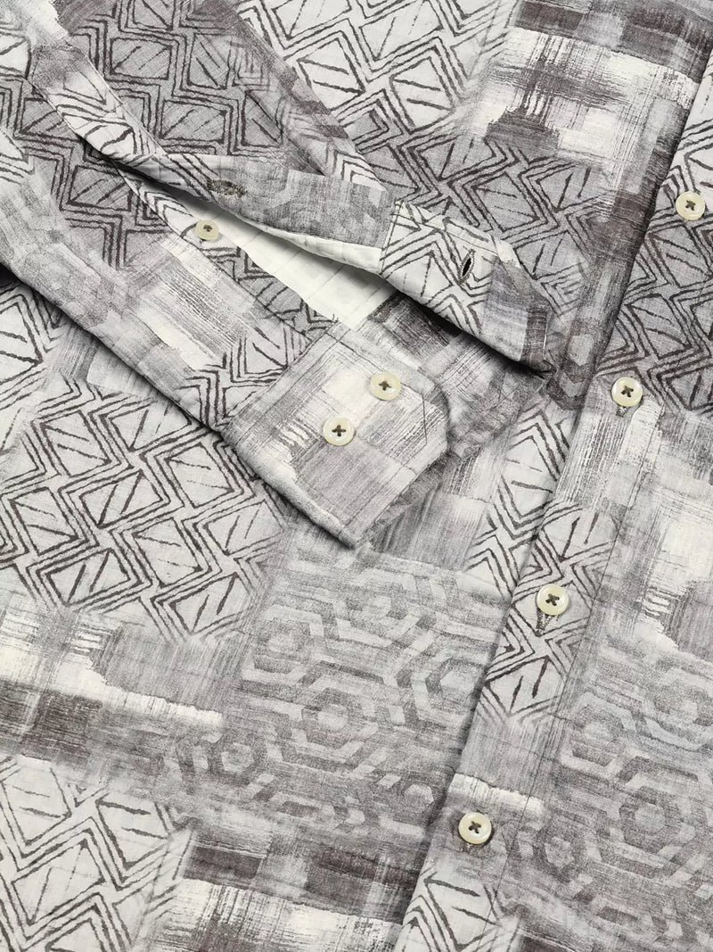Thomas Scott Men Premium Slim Fit Opaque Printed Casual Shirt