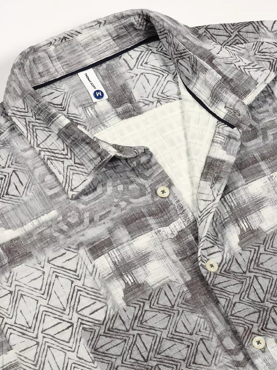 Thomas Scott Men Premium Slim Fit Opaque Printed Casual Shirt