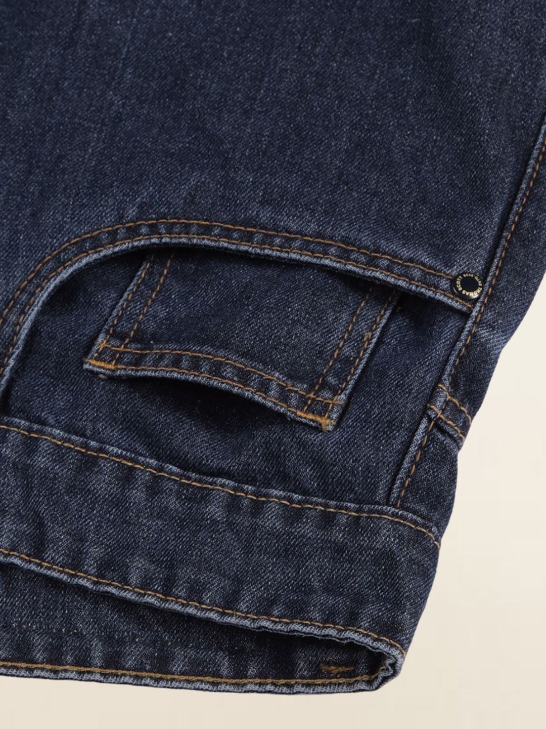 Blue Smart Bootcut Fit Clean Look Non Stretchable Jeans For Men