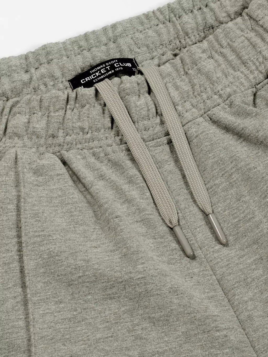 Grey Melange Straight-Fit Mid Rise Solid Joggers For Men