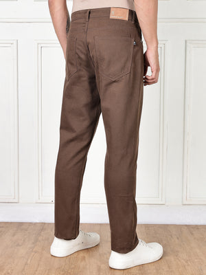 Thomas Scott Men Brown Mid-Rise Slim Fit Cotton Non Stretchable Jeans